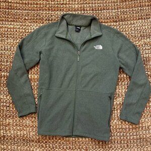 North Face Fleece Jacket Men’s (XL) Green Gray Mix Full Zip